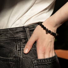 EMF Bead Bracelet -BLACK MARBLE