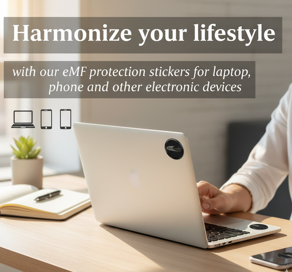 EMF Mega Shield for Laptops - Silver on Black