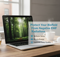 EMF Mega Shield for Laptops - Silver on Black