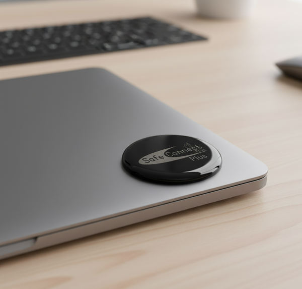 EMF Mega Shield for Laptops - Silver on Black