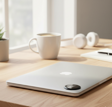EMF Mega Shield for Laptops - Silver on Black