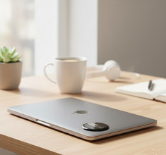 EMF Mega Shield for Laptops - Silver on Black