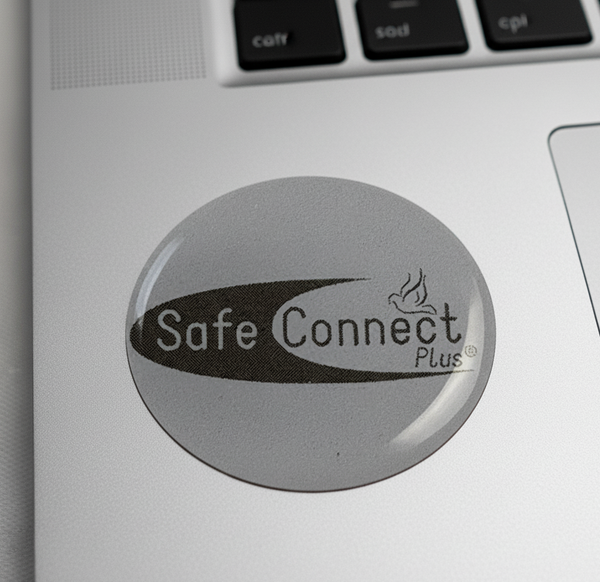 Sleek EMF Shield for Laptops (Silver on White)