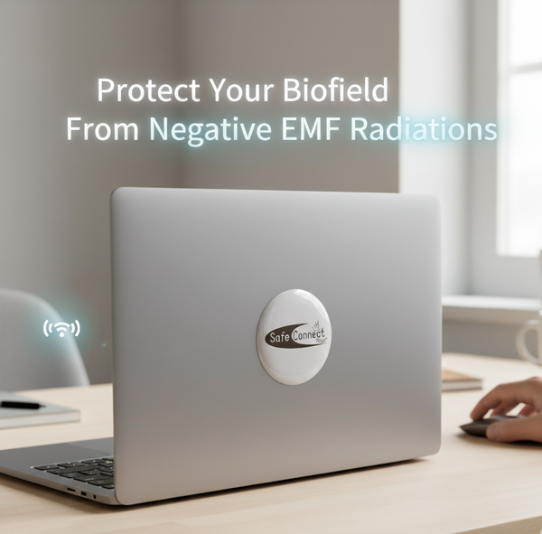 Sleek EMF Shield for Laptops (Silver on White)
