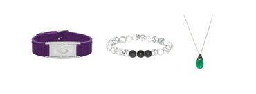 Bracelet and pendant products shown on a white background