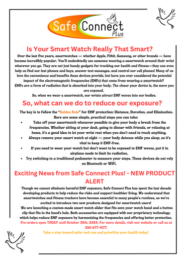 Document with Safe Connect Plus logo and product information