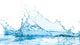 Water splashing on a white background