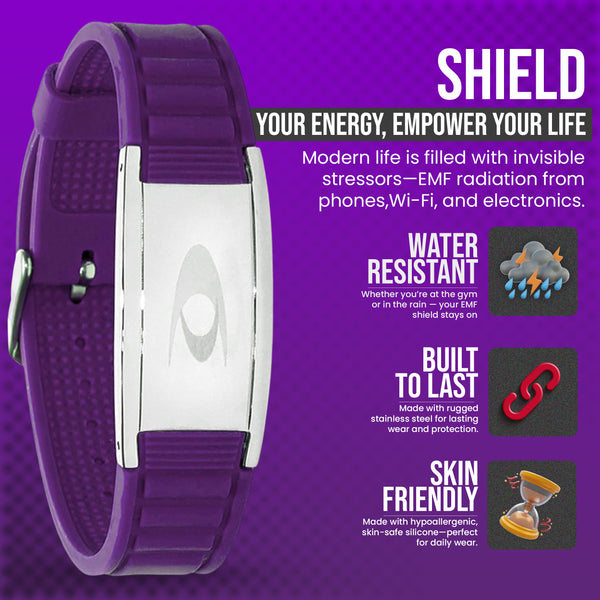 EMF BodyBand Plus Silicone Bracelet - Purple