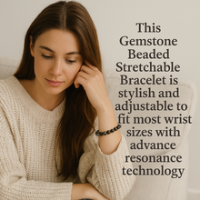EMF Bead Bracelet -BLACK MARBLE