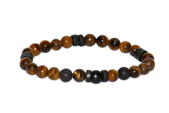 EMF Men's Bead Bracelet - Tiger