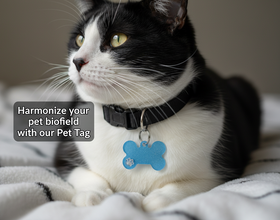 EMF Protection Pet Tag – Dog & Cat Collar Pendant for EMF Shielding - Blue