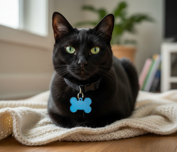 EMF Protection Pet Tag – Dog & Cat Collar Pendant for EMF Shielding - Blue
