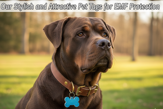 EMF Protection Pet Tag – Dog & Cat Collar Pendant for EMF Shielding - Blue