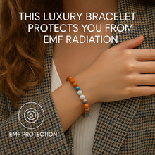 EMF + Aura Protection Bead Bracelet - Coral