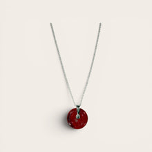 Cherry Red EMF Protection Button Necklace | Portable Wearable Shield