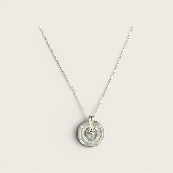 Clear EMF Protection Button Necklace | Portable Wearable Shield