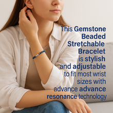 EMF Shield Bead Bracelet - Dark Blue