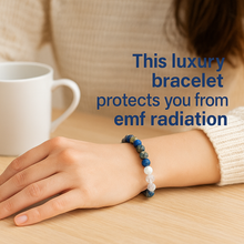 EMF Shield Bead Bracelet - Dark Blue