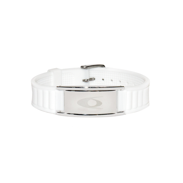 EMF protection bracelet BodyBand Plus white on white background