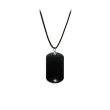 EMF protection necklace dog tag BodyShield perfectly imperfect on white background