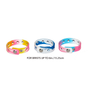 EMF protection bracelet for kids – three snap-on harmony bands on white background