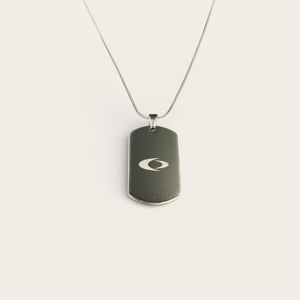 EMF Protection Stainless Steel Necklace on white background
