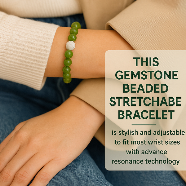 Green EMF Bead Bracelet