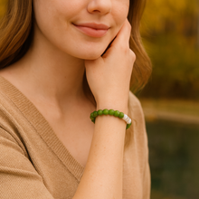 Green EMF Bead Bracelet