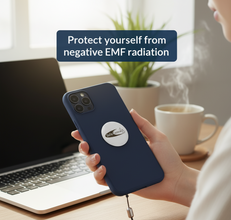 Sleek EMF Shield for Modern Devices (Silver on White)