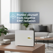 EMF Mega Shield for Routers- Gold on White