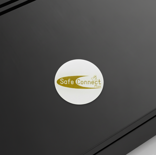 EMF Mega Shield for Routers- Gold on White