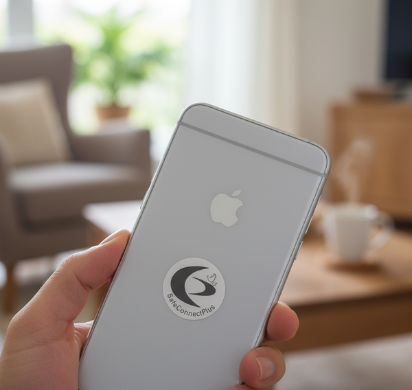 Sleek EMF Shield for Modern Devices (Silver on White)