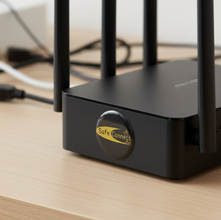 EMF Mega Shield for Routers- Gold on Black