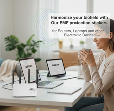 Sleek EMF Shield for Routers (Silver on White)