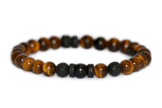 EMF Men’s Lava Bead Bracelet - Tiger