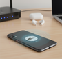 Sleek EMF Shield for Modern Devices (Silver on White)