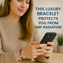 EMF Protection Bead Bracelet - Purple