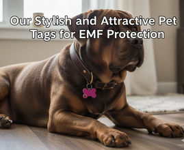 EMF Protection Pet Tag – Dog & Cat Collar Pendant for EMF Shielding- Pink