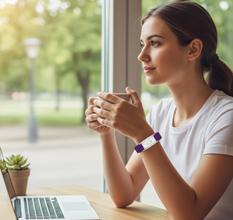 EMF BodyBand Plus Silicone Bracelet - Purple