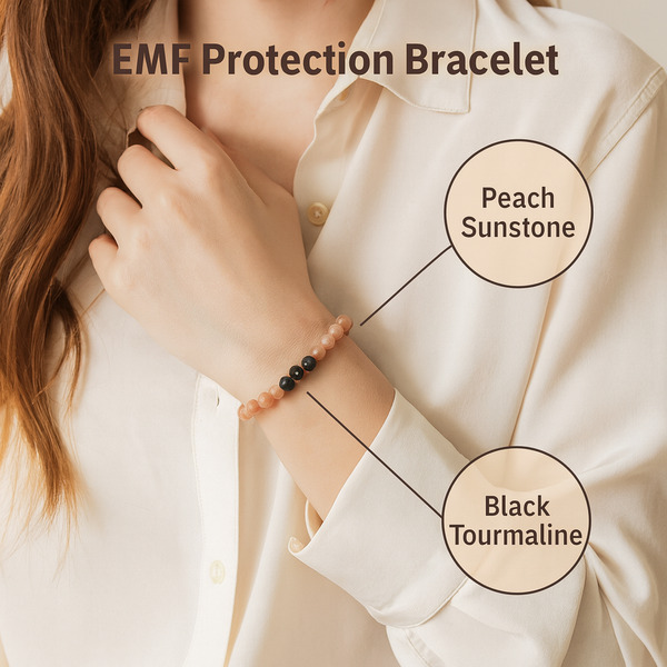 EMF Defense Bead Bracelet - Sunstone