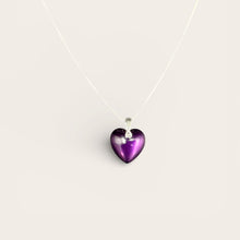 Small Purple Heart EMF Protection Necklace