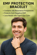 EMF Men’s Lava Bead Bracelet - Tiger