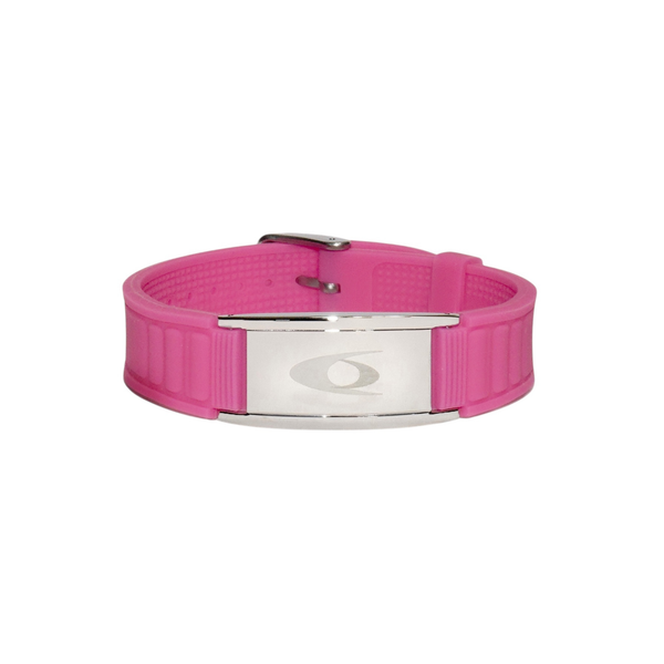 EMF protection bracelet BodyBand Plus pink on white background
