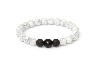 Energy Balancing Bead Bracelet - Black/White