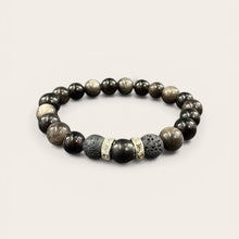 Black Marble EMF Protection Beaded Bracelet with nano crystalline technology for everyday EMF exposure protection