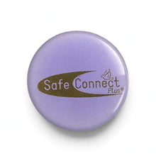 EMF Mini Shield – Glitz Cruzin Power Purple — glossy glitter-purple EMF protection sticker for phones, front view on white background