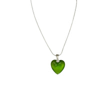 EMF protection necklace with premium emerald heart pendant and stainless steel chain