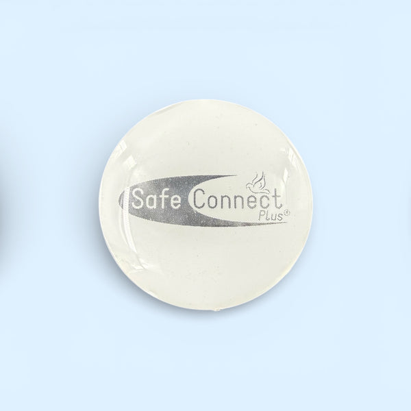 Close-up of EMF Protection Mega Shield Silver on White by Safe Connect Plus