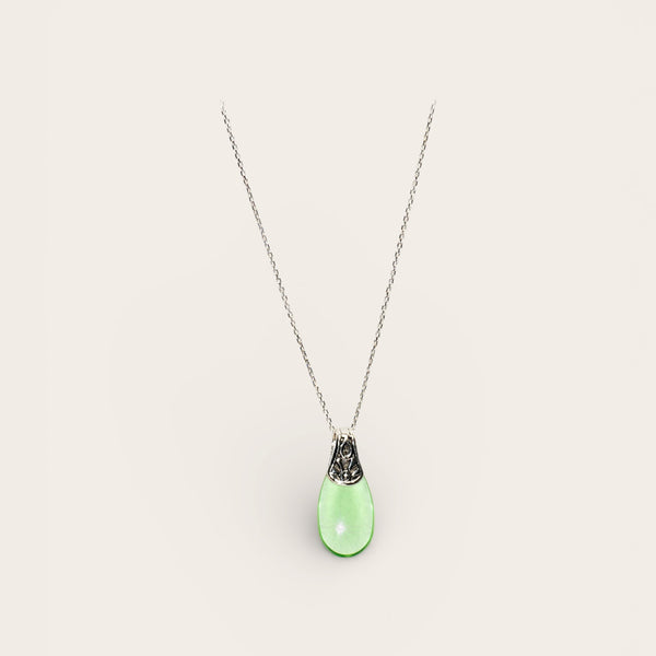 EMF Protection Simply Elegant Body Shield – August green pendant necklace with Nano Crystalline Technology