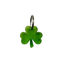 Perfectly Imperfect Shamrock EMF Protection Keychain in dark green with 240+ encoded resonant frequencies for portable EMF protection